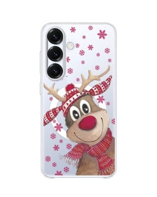 Etui do Samsung Galaxy S25 Plus z MagSafe przeźroczyste, silikonowe Flexi, Renifer