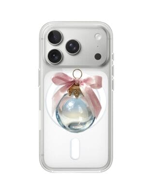Etui do iPhone 17 Pro z MagSafe przeźroczyste, silikonowe Flexi, Przytulne święta, Kryształowa bombka