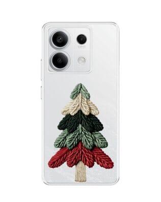 Etui do Xiaomi Redmi Note 13 Pro 5G przeźroczyste, silikonowe Flexi, Przytulne święta, Dziana choinka