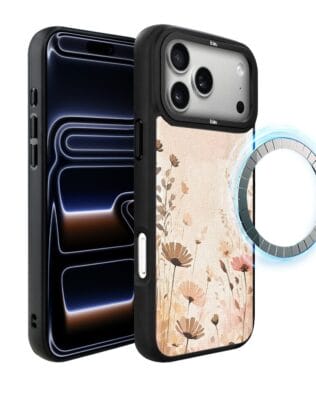 Etui do iPhone 17 Pro IBIZU DropGuard Matt z MagSafe, Boho, Kwiatowa łąka