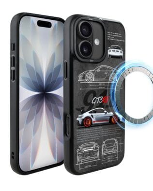 Etui do iPhone 17 IBIZU DropGuard Matt z MagSafe, TechDrive, 911 GT3 RS