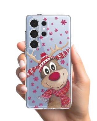 Etui do Samsung Galaxy S25 Ultra przeźroczyste, silikonowe Flexi, Renifer
