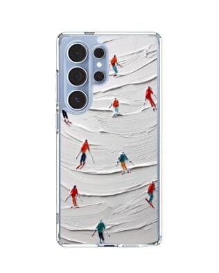 Etui do Samsung Galaxy S25 Ultra z MagSafe przeźroczyste, silikonowe Flexi, Zimowa magia, Narciarski obraz