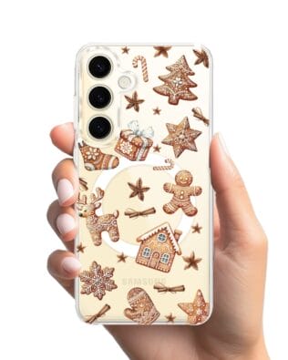 Etui do Samsung Galaxy S24 Plus z MagSafe przeźroczyste, silikonowe Flexi, Magia pierniczków