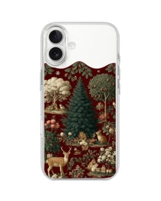 Etui do iPhone 17 przeźroczyste, silikonowe Flexi, Zimowa magia, świąteczny las