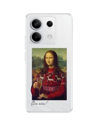 Etui do Xiaomi Redmi Note 13 Pro 5G przeźroczyste, silikonowe Flexi, Mona Lisa z szampanem