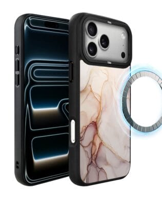 Etui do iPhone 17 Pro IBIZU DropGuard Matt z MagSafe, Ethereal Essence, Różany alabaster