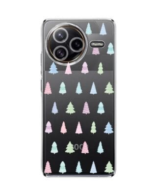 Etui do Xiaomi POCO F7 Ultra przeźroczyste, silikonowe Flexi, Pastelowe choinki