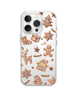 Etui do iPhone 16 Pro przeźroczyste, silikonowe Flexi, Magia pierniczków