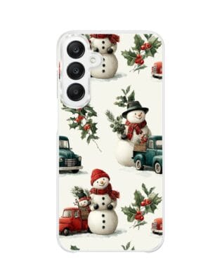 Etui do Samsung Galaxy A25 5G z MagSafe przeźroczyste, silikonowe Flexi, Przytulne święta, Zimowe miasteczko