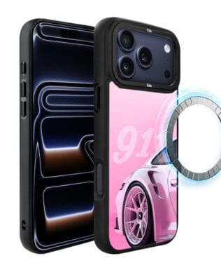 Etui do iPhone 17 Pro IBIZU DropGuard Matt z MagSafe, TechDrive, 911 różowe