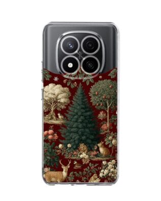 Etui do Xiaomi Redmi Note 14 Pro 4G przeźroczyste, silikonowe Flexi, Zimowa magia, świąteczny las