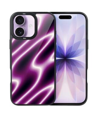 Etui do iPhone 17 IBIZU DropGuard Matt z MagSafe, Twilight Dreams, Neonowa fala