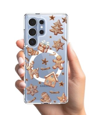 Etui do Samsung Galaxy S25 Ultra z MagSafe przeźroczyste, silikonowe Flexi, Magia pierniczków