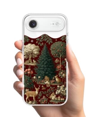 Etui do iPhone Air przeźroczyste, silikonowe Flexi, Zimowa magia, świąteczny las