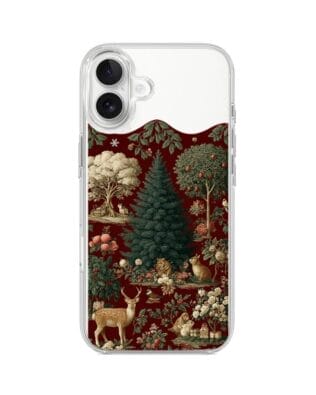 Etui do iPhone 17 z MagSafe przeźroczyste, silikonowe Flexi, Zimowa magia, świąteczny las