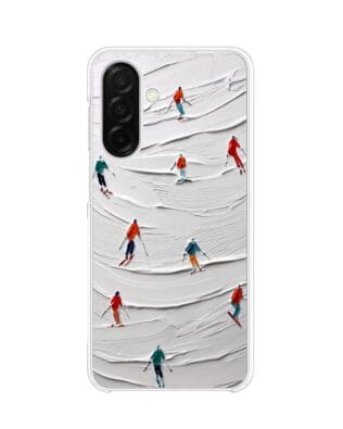 Etui do Samsung Galaxy A26 5G z MagSafe przeźroczyste, silikonowe Flexi, Zimowa magia, Narciarski obraz