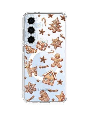 Etui do Samsung Galaxy S24 FE z MagSafe przeźroczyste, silikonowe Flexi, Magia pierniczków