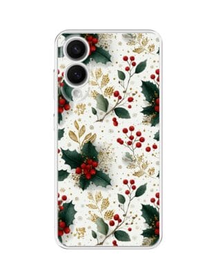 Etui do Samsung Galaxy S25 Edge przeźroczyste, silikonowe Flexi, Przytulne święta, Ozdoby świąteczne