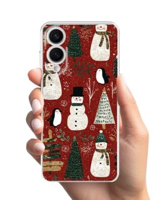 Etui do Samsung Galaxy S25 Edge przeźroczyste, silikonowe Flexi, Przytulne święta, Rustykalna świąteczna kraina