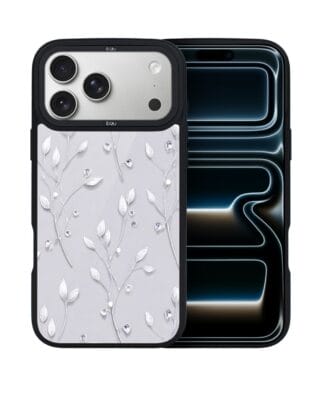 Etui do iPhone 17 Pro Max IBIZU DropGuard Matt z MagSafe, Zimowa magia, Lodowe kwiaty