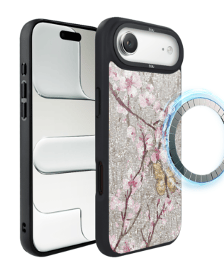 Etui do iPhone Air IBIZU DropGuard Matt z MagSafe, Modern Classics, Mozaika kwitnącej wiśni