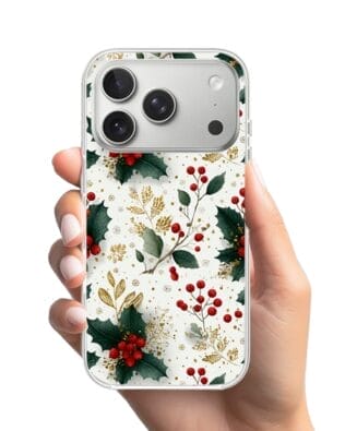 Etui do iPhone 17 Pro z MagSafe przeźroczyste, silikonowe Flexi, Przytulne święta, Ozdoby świąteczne