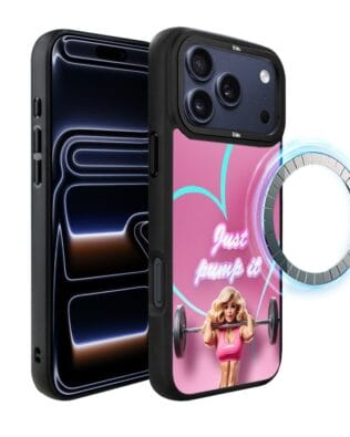 Etui do iPhone 17 Pro IBIZU DropGuard Matt z MagSafe, #Move, Pump it love