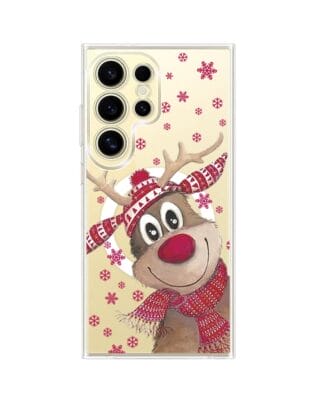 Etui do Samsung Galaxy S24 Ultra z MagSafe przeźroczyste, silikonowe Flexi, Renifer