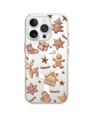 Etui do iPhone 16 Pro Max z MagSafe przeźroczyste, silikonowe Flexi, Magia pierniczków