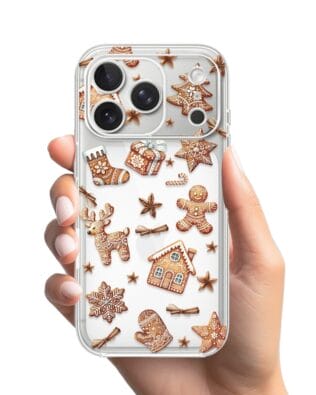 Etui do iPhone 17 Pro Max przeźroczyste, silikonowe Flexi, Magia pierniczków