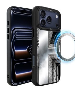 Etui do iPhone 17 Pro IBIZU DropGuard Matt z MagSafe, Noir City, Drapacze chmur