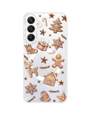 Etui do Samsung Galaxy A25 5G z MagSafe przeźroczyste, silikonowe Flexi, Magia pierniczków