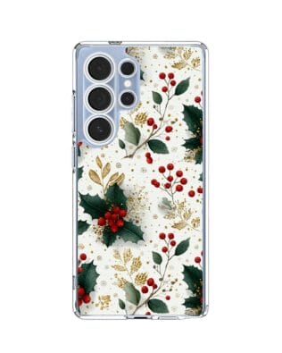 Etui do Samsung Galaxy S25 Ultra przeźroczyste, silikonowe Flexi, Przytulne święta, Ozdoby świąteczne