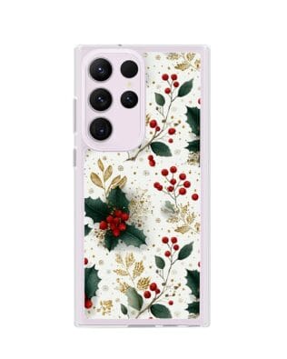 Etui do Samsung Galaxy S23 Ultra z MagSafe przeźroczyste, silikonowe Flexi, Przytulne święta, Ozdoby świąteczne