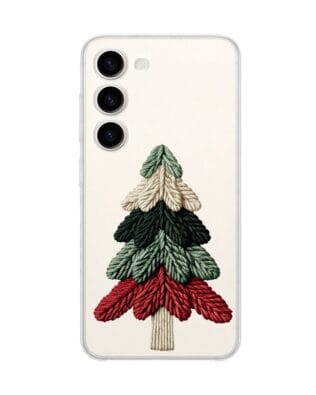 Etui do Samsung Galaxy S23 Plus przeźroczyste, silikonowe Flexi, Przytulne święta, Dziana choinka