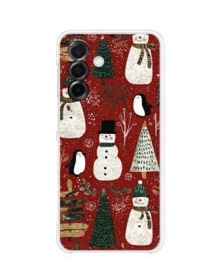 Etui do Samsung Galaxy A26 5G przeźroczyste, silikonowe Flexi, Przytulne święta, Rustykalna świąteczna kraina