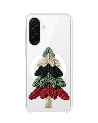 Etui do Samsung Galaxy A26 5G z MagSafe przeźroczyste, silikonowe Flexi, Przytulne święta, Dziana choinka