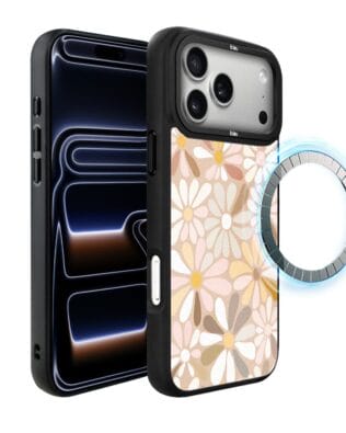 Etui do iPhone 17 Pro Max IBIZU DropGuard Matt z MagSafe, Boho, Kwiaty vintage