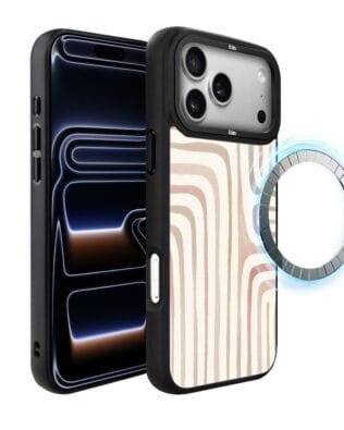 Etui do iPhone 17 Pro IBIZU DropGuard Matt z MagSafe, Boho, Geometryczne linie