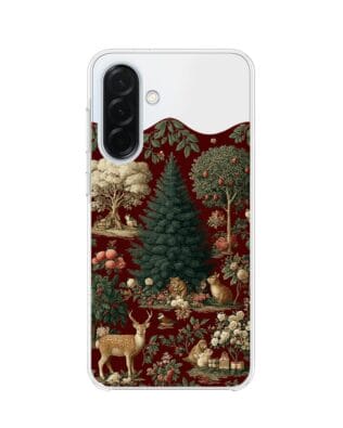 Etui do Samsung Galaxy A36 5G z MagSafe przeźroczyste, silikonowe Flexi, Zimowa magia, świąteczny las