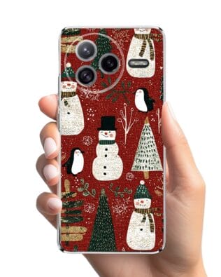 Etui do Xiaomi POCO F7 Ultra przeźroczyste, silikonowe Flexi, Przytulne święta, Rustykalna świąteczna kraina