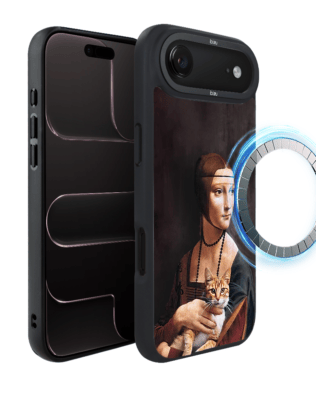 Etui do iPhone Air IBIZU DropGuard Matt z MagSafe, Leonardo Da Vinci, dama z kotem