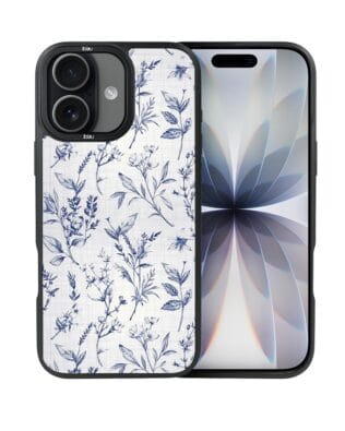 Etui do iPhone 17 IBIZU DropGuard Matt z MagSafe, Pastel Bloom, Lazurowe szepty