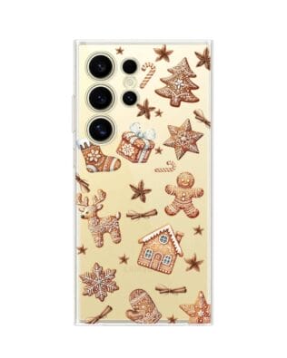 Etui do Samsung Galaxy S24 Ultra przeźroczyste, silikonowe Flexi, Magia pierniczków