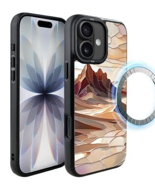 Etui do iPhone 17 IBIZU DropGuard Matt z MagSafe, Barwy Szkła, Pustynny spokój