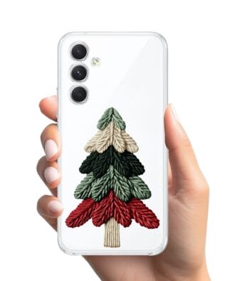 Etui do Samsung Galaxy A54 5G przeźroczyste, silikonowe Flexi, Przytulne święta, Dziana choinka
