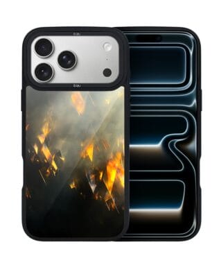 Etui do iPhone 17 Pro IBIZU DropGuard Matt z MagSafe, Twilight Dreams, Golden Sparks