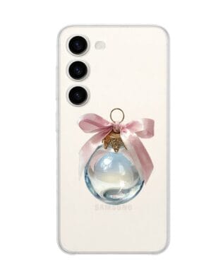 Etui do Samsung Galaxy S23 FE 5G przeźroczyste, silikonowe Flexi, Przytulne święta, Kryształowa bombka