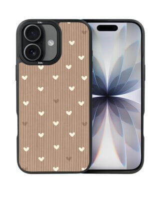 Etui do iPhone 17 IBIZU DropGuard Matt z MagSafe, Boho, Pudrowe serca